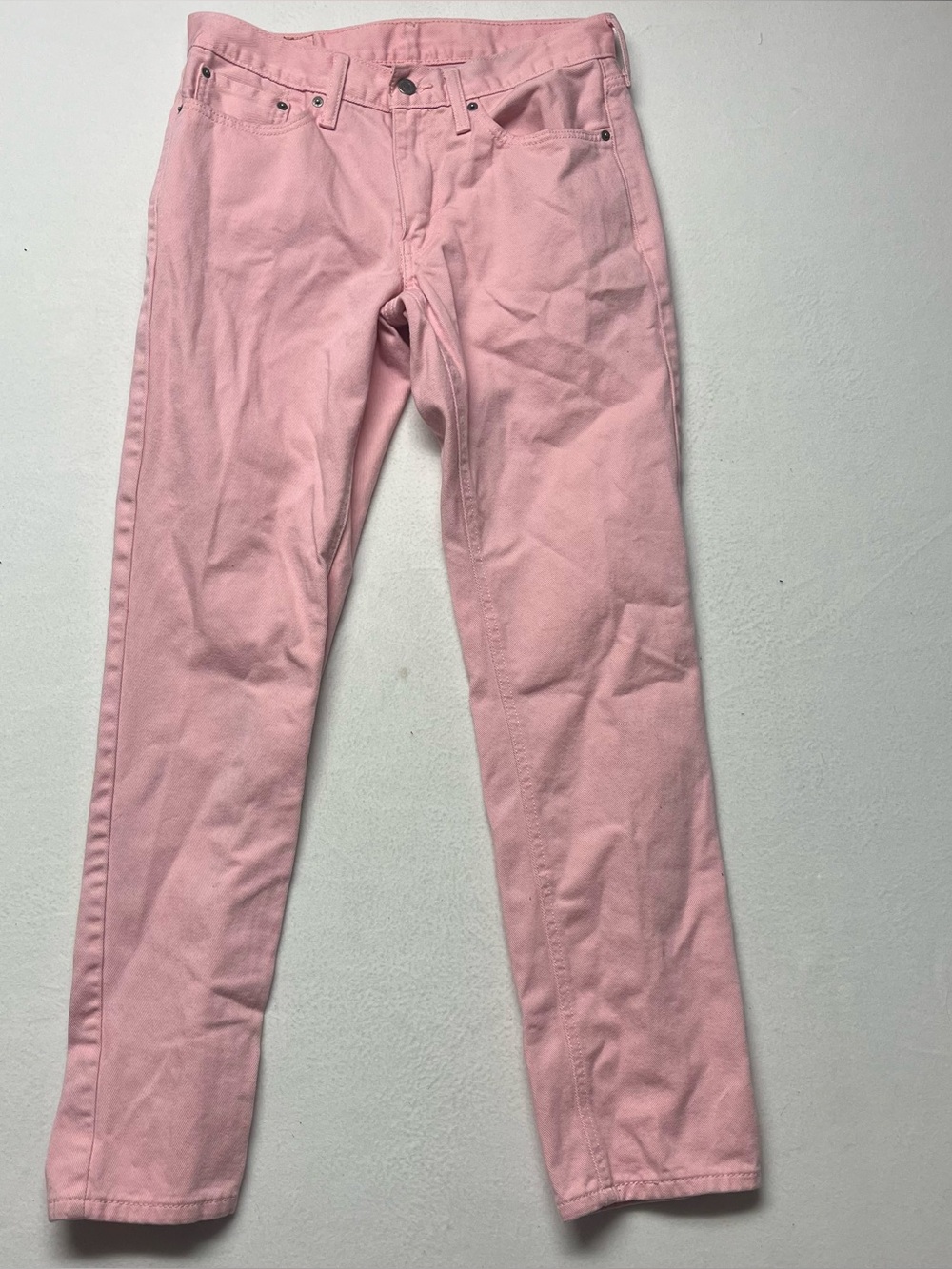 Levis 514 Skinny Jeans Womens 30 Pink Mid Rise Stretch Denim Pants